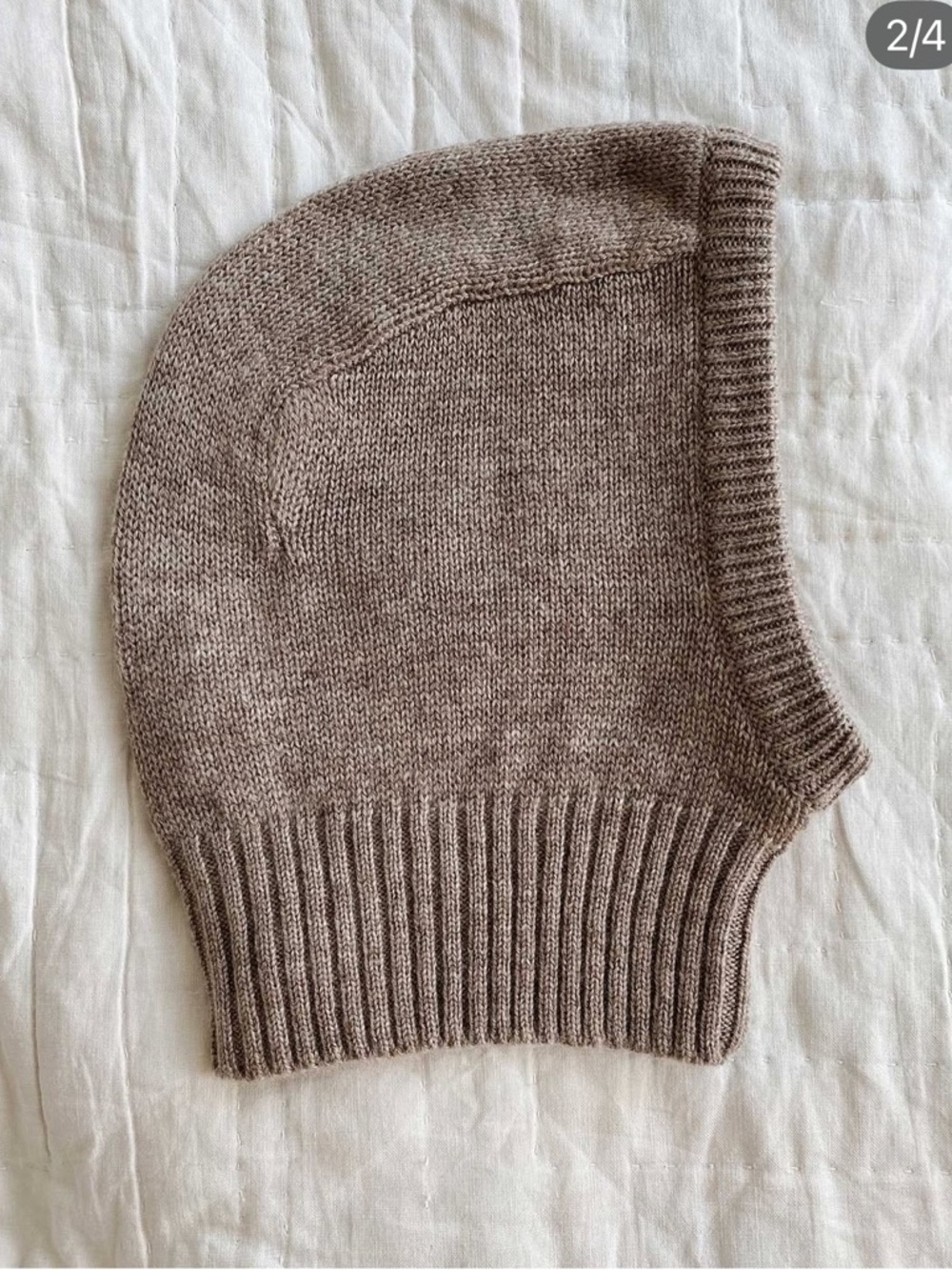 Lalaby Cashmere Balaclava Hood / Hat in Toast